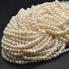 Natural Freshwater Potato Pearl Beads - White - approx 4mm - 5mm - approx 14" long