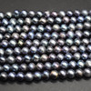 Natural Freshwater Pearl Potato Beads - Rainbow Grey - approx 4mm - 4.5mm - 14.5" long