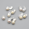 Natural White Freshwater Flameball Fireball Pearl Beads - for Earrings / Pendant - 1 Count - approx 25mm -28mm x 15mm