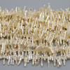 High Quality Grade A Natural White Freshwater Irregular Stick Shaped Beads - approx 10mm - 15mm x 3mm - 15" strand