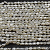 Natural Freshwater Baroque Seed Nugget Keshi Pearl Beads - White - approx 4mm - 5mm - approx 13" long