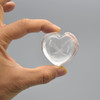 High Quality Natural Clear Quartz Semi-precious Gemstone Heart - 1 Gemstone Heart - 50g - 60g - approx 4.5 x 4cm