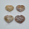 High Quality Natural Flower Agate Heart Semi-precious Gemstone Heart - 1 Gemstone Heart - 100 grams - #6