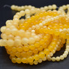 High Quality Yellow / Orange (dyed) Jade Semi-Precious Gemstone Round Beads - 4mm, 6mm, 8mm, 10mm