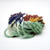 High Quality Grade A Natural 7 Chakra Semi-Precious Gemstone Rondelle Beads - 6mm x 4mm, 8mm x 5mm - 14" long