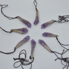 Raw Natural Elestial Amethyst Semi-precious Gemstone Point / Wand Pendant - Approx 6cm - 7.5cm - 1 Count