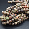 High Quality Grade A Natural Rainforest Agate Semi-Precious Gemstone Round Beads - 4mm, 6mm, 8mm, 10mm sizes - 15" long