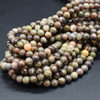 High Quality Grade A Natural Rainforest Agate Semi-Precious Gemstone Round Beads - 4mm, 6mm, 8mm, 10mm sizes - 15" long