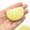 Handmade Wool Felt Citrus Fruits Slices - 6 Count - Lemon, Lime and Orange - approx 5cm x 3.5cm x 1.4cm