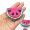 Handmade Wool Felt Watermelon Slice - 5 Count - approx 4cm - 4.5cm x  3.5cm x 1.5cm