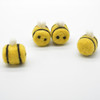 Handmade Wool Felt Bumble Bee - Mustard Yellow - 4 Count - approx 3.5cm - 4cm x  2.7cm - 3cm