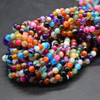 High Quality Grade A Mixed Colour Banded Agate Semi-precious Gemstone Round Beads 4mm, 6mm, 8mm, 10mm