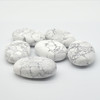 Natural White Howlite Semi-precious Gemstone Palm Stone Tumbled Stone - 1 Count - 80 - 100 grams per stone