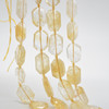 High Quality Grade A Citrine Semi-precious Gemstone Edge Faceted Rectangle Beads - approx 15mm - 22mm - 15" long