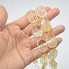 High Quality Grade A Heat Treated Citrine Semi-precious Gemstone Edge Faceted Rectangle Beads - approx 15mm - 22mm - 15" long