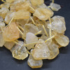 High Quality Grade A Hand Polished Heat Treated Raw Citrine Semi-precious Gemstone Teardrop Nugget Beads - approx 15" long strand