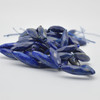 High Quality Grade A Natural Lapis Lazuli Faceted Rice Semi-precious Gemstone Beads - approx 30mm x 10mm - 15" long strand