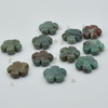 High Quality Grade A Natural Australian Bloodstone Semi-precious Gemstone Flower Shaped Beads - approx 15" - 16" strand