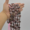 High Quality Grade A Natural Rhodonite Semi-precious Gemstone Flower Shaped Beads - approx 20mm -  One strand approx 15" - 16" long