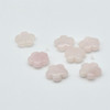 High Quality Grade A Natural Rose Quartz Semi-precious Gemstone Flower Shaped Beads - approx 15" - 16" strand