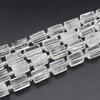 High Quality Grade A Natural Clear Quartz Semi-precious Gemstone Faceted Tube Beads - approx 15" strand