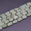 High Quality Grade A Natural Prehnite Semi-precious Gemstone FROSTED MATT Tube Beads - approx 15" strand