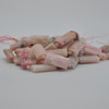 High Quality Grade A Natural Pink Opal Semi-precious Gemstone Pillow / Rectangle / Pendant / Beads - approx 15" strand