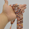 High Quality Grade A Natural Hand Polished Botswana Agate Semi-Precious Gemstone Rondelle / Spacer Beads - approx 10mm x 5mm - 15" strand