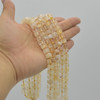 High Quality Grade A Heat Treated Hand Polished Citrine Semi-Precious Gemstone Rondelle / Spacer Beads - approx 10mm x 5mm - 15" strand