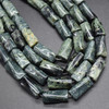 High Quality Grade A Natural Kambaba Jasper Semi-precious Gemstone Twisted Tube Beads - approx 15" strand