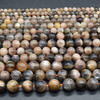 Natural Multi-Colour Black Moonstone Semi-Precious Gemstone Round Beads - 4mm, 6mm, 8mm, 10mm sizes - 15" long