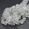 High Quality Grade A Natural Clear Crystal Quartz Semi-precious Gemstone Faceted Cube Beads - 10mm - 15" long strand