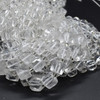 High Quality Grade A Natural Clear Crystal Quartz Semi-precious Gemstone Faceted Cube Beads - 8mm - 15" long strand