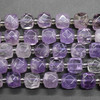 High Quality Grade A Natural Light Amethyst Semi-precious Gemstone Faceted Cube Beads - 10mm - 15" long strand