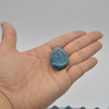 Natural Apatite Teardrop Shaped Semi-precious Gemstone Pendant - Approx  3.5cm x 2.5cm - 1  count