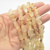 Raw Natural Yellow Topaz Semi-precious Gemstone Small Nugget Beads - approx 8mm x 10mm  - approx 16" long strand