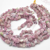 Raw Natural Pink Tourmaline Semi-precious Gemstone Small Chunky Nugget Beads - approx 5mm - 10mm  x 3mm - 6mm - approx 15" long strand