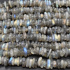 High Quality Grade A Natural Labradorite Semi-precious Gemstone Chunky Chips Nuggets Beads - approx 8mm - 15mm x 1mm - 6mm - 15" strand