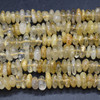 High Quality Grade A Natural Gold Rutilated Quartz Semi-precious Gemstone Chunky Chips Nuggets Beads - 8mm - 15mm x 1mm - 6mm - 15" strand