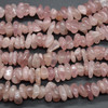 High Quality Grade A Natural Rose Quartz Semi-precious Gemstone Chunky Chips / Nuggets Beads - approx 8mm - 15mm x 1mm - 6mm -  15" strand