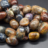 High Quality Grade A Natural Pietersite Semi-precious Gemstone Large Nugget Beads - approx 15mm - 20mm x 10mm - 12mm - 15" long