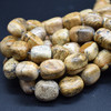 High Quality Grade A Natural Picture Jasper Semi-precious Gemstone Large Nugget Beads - approx 15mm - 20mm x 10mm - 12mm - 15" long