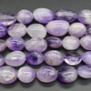 High Quality Grade A Natural Clear Amethyst Semi-precious Gemstone Large Nugget Beads - approx 15mm - 20mm x 10mm - 12mm - 15" long