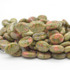 High Quality Grade A Natural Unakite Semi Precious Gemstone Oval Beads - 16mm x 12mm - Approx 15" strand