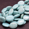 High Quality Grade A Turquoise ( Dyed ) Semi Precious Gemstone Oval Beads - 15mm x 10mm - Approx 15" strand