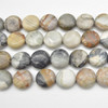 High Quality Natural Grade A Picasso Jasper Semi-precious Gemstone Disc Coin Beads - approx 14mm - 15" long strand
