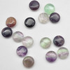 High Quality Natural Grade A Rainbow Fluorite Semi-precious Gemstone Disc Coin Beads - approx 16mm - 15" long strand