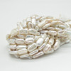 High Quality Grade AA Natural Long Keshi Pearl Pink Tone with Irridecent Hue Pearl Beads - approx 10mm - 11mm x 18mm - 14" long