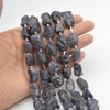 Raw Hand Polished Natural lolite Semi-precious Gemstone Small Chunky Nugget Beads - approx 8mm x 10mm  - approx 15" strand