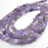 High Quality Grade A Natural Amethyst Semi-precious Gemstone FROSTED MATTE Disc Coin Beads - approx 10mm - 15" strand